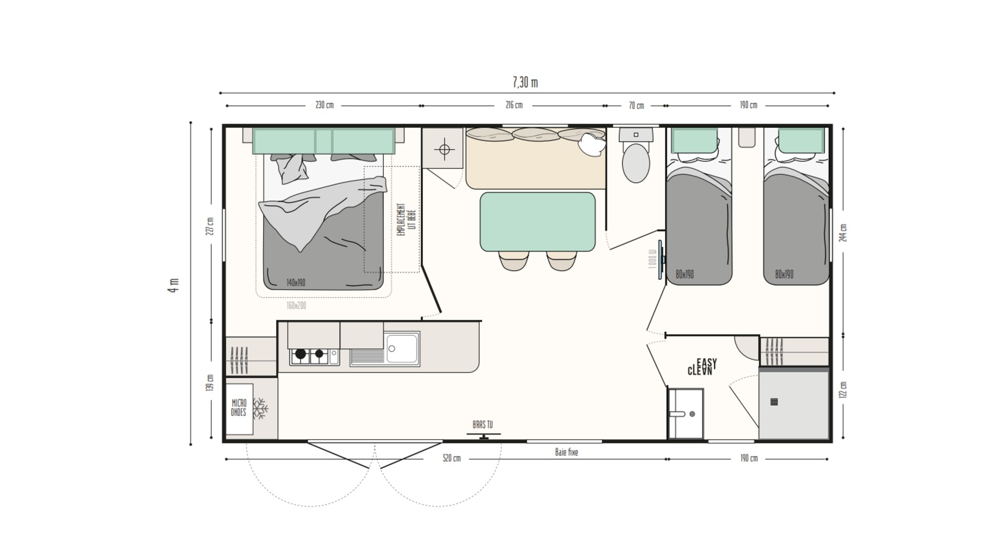 Cottage Azur 4p 2ch 1 sdb*** climatisé