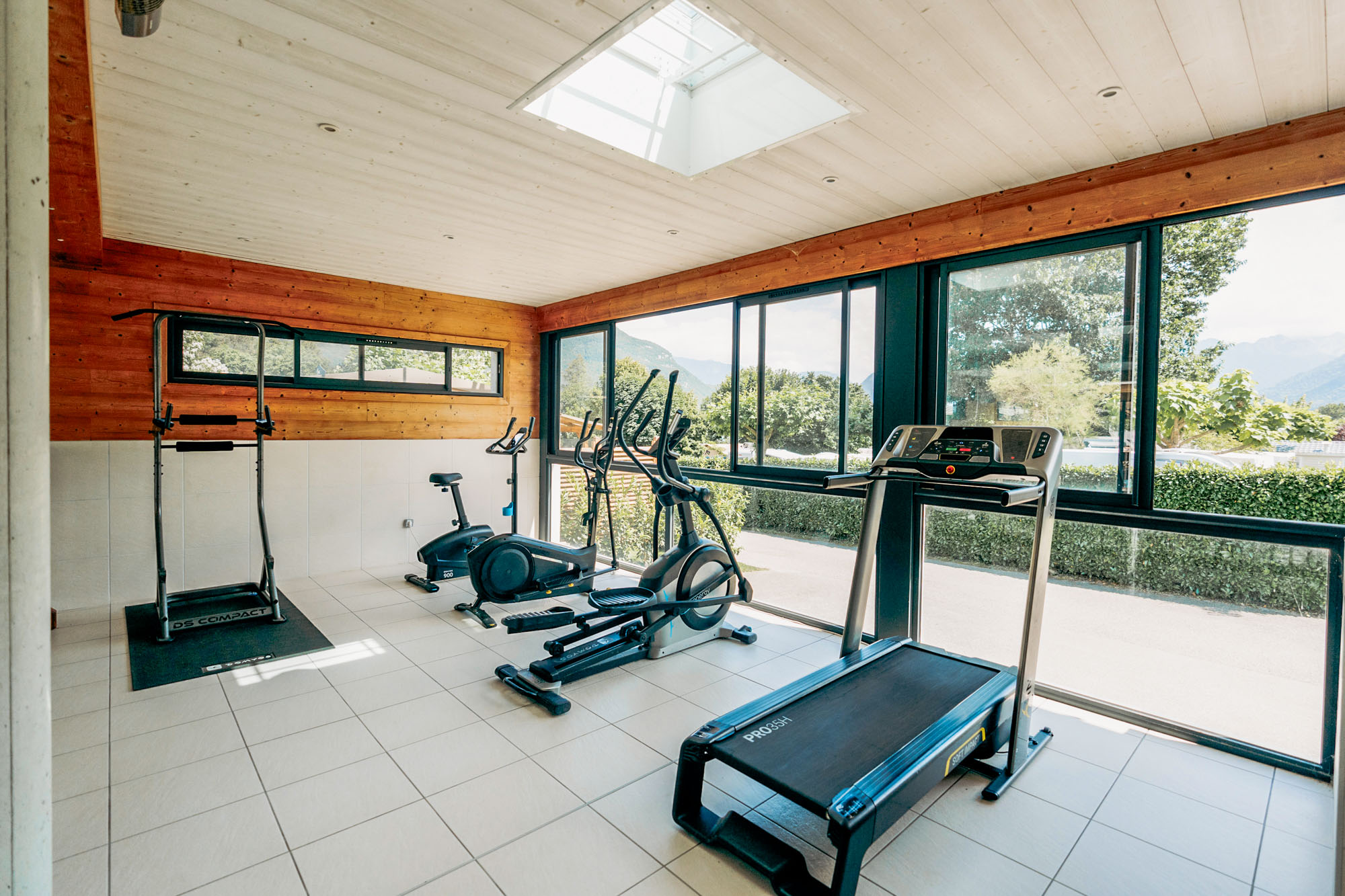 fitness op camping La Ravoire bij Annecy