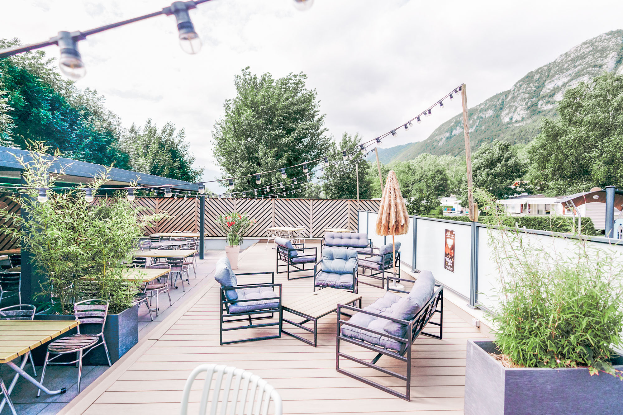 terrasse sonne bar urlaub camping alpen